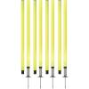 Champion Sports Outdoor Sports Agility Pole Set, 4 Rubber Bases with 12 PVC Poles, 66 Inches, Yellow