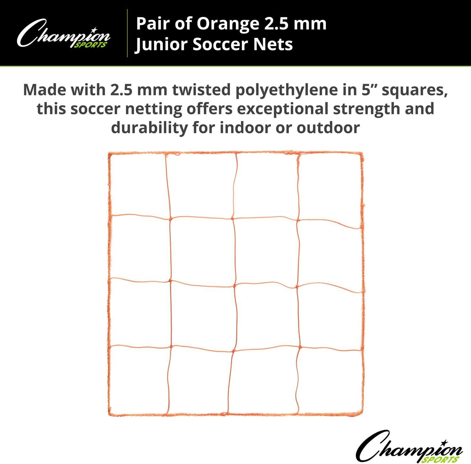 image:imageChampion Sports Junior Size Soccer Net 25mm Orange