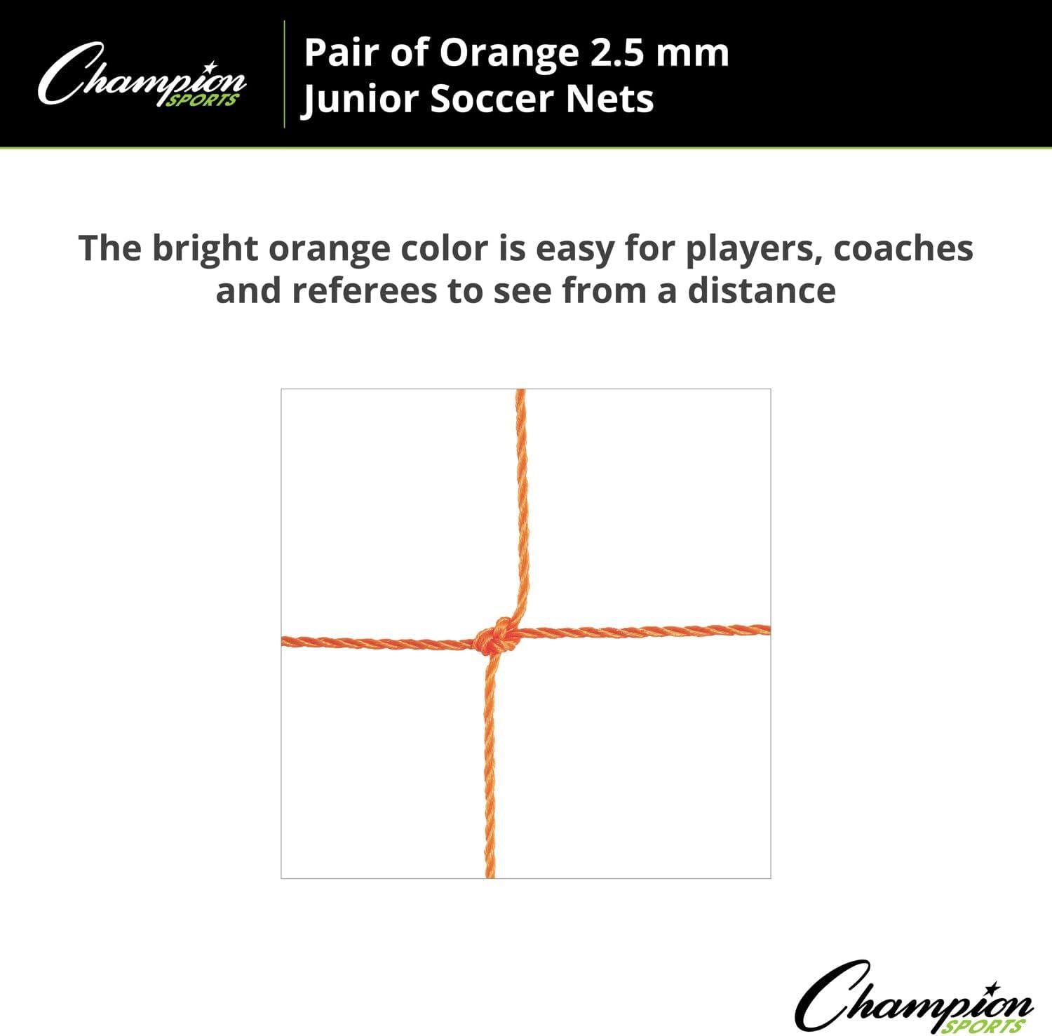 image:imageChampion Sports Junior Size Soccer Net 25mm Orange