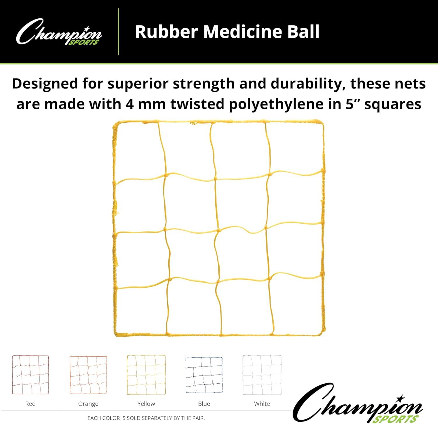 image:imageChampion Sports Official Size 40mm Soccer Net Pair 2 Braided 5 Square Polyethylene Netting