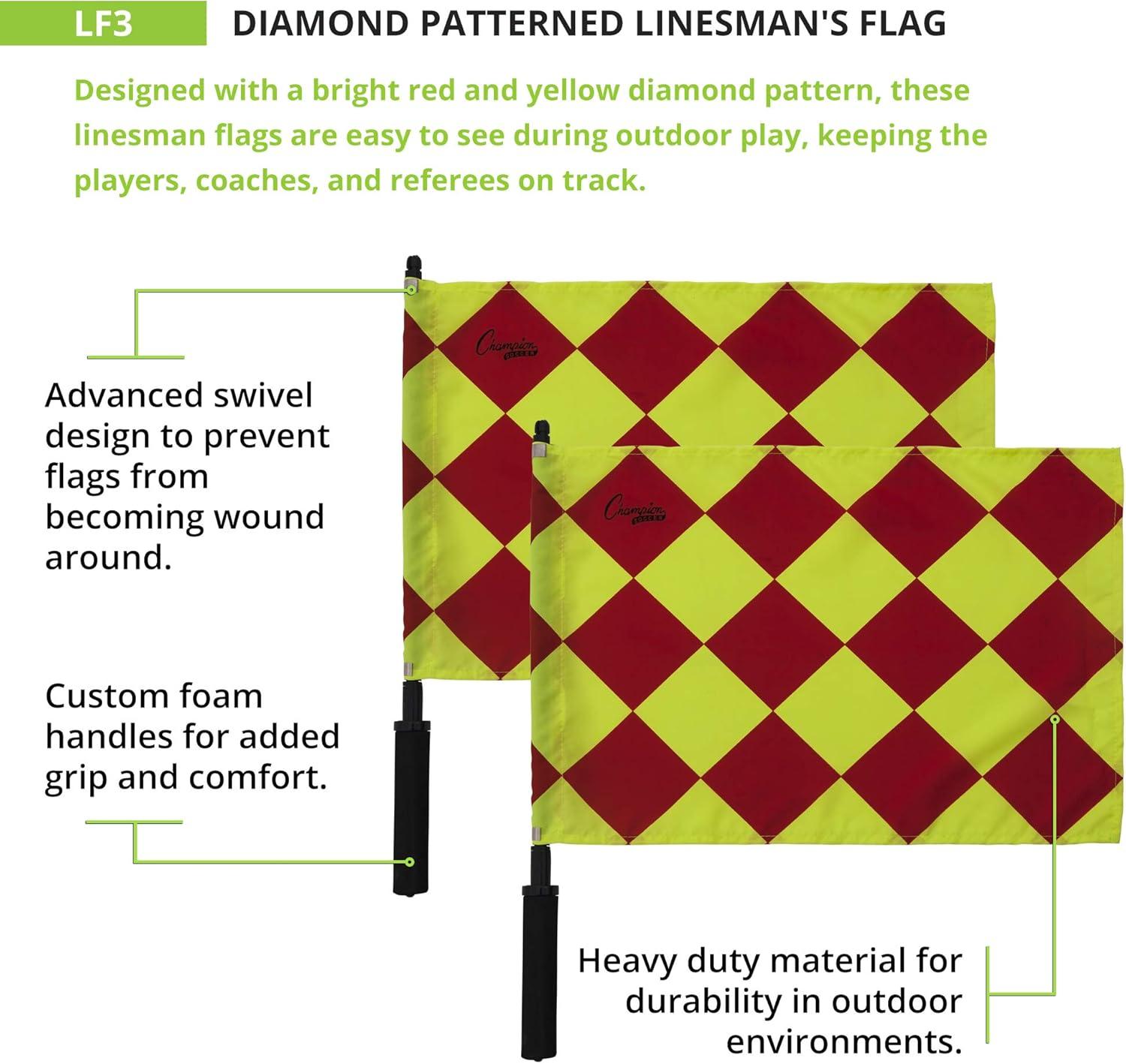 image:imageChampion Sports Official Soccer Diamond Linesmans Flag Set of 2 with Carry Case