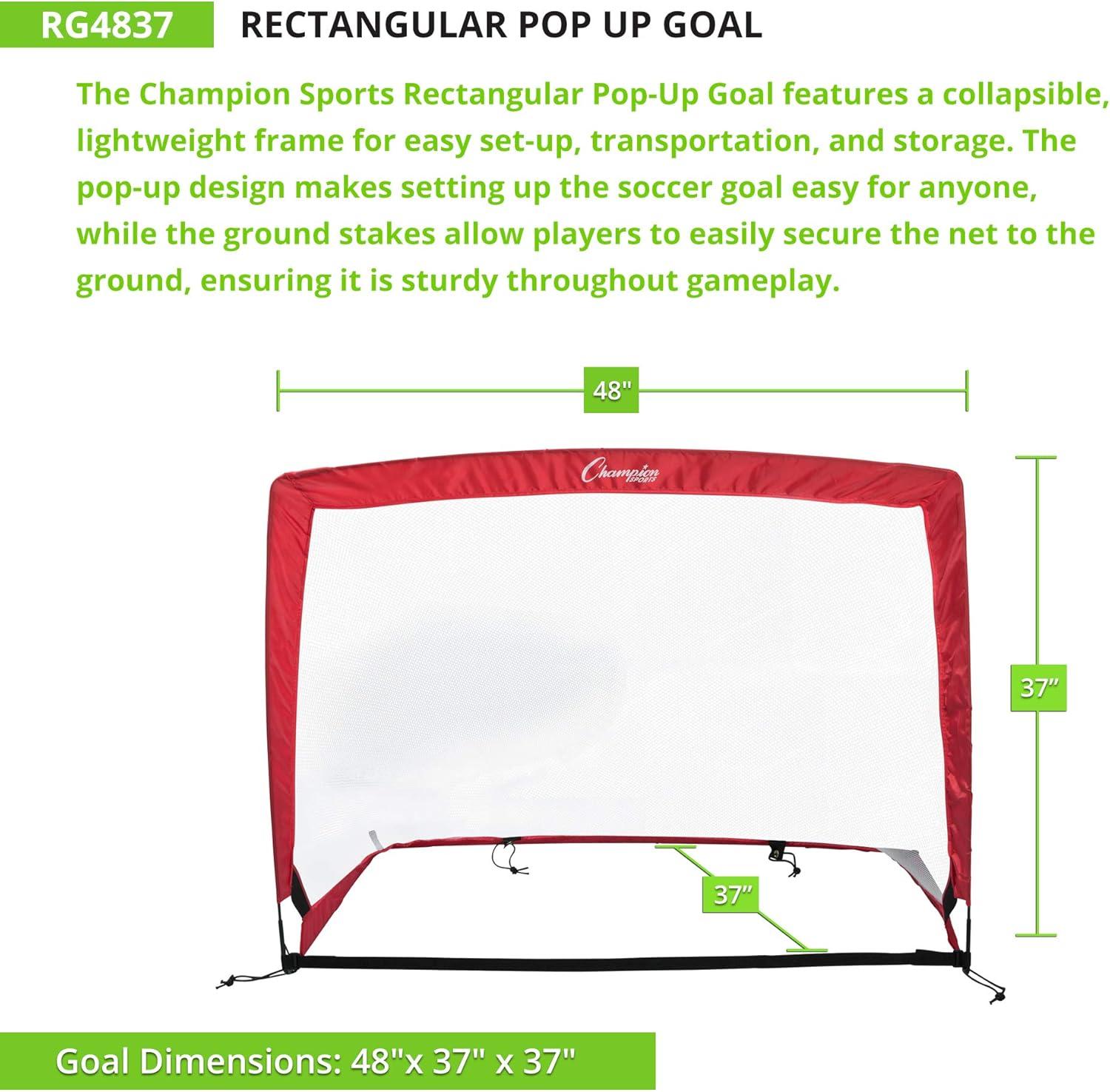 image:imageChampion Sports RG4837 Rectangular PopUp Goal Orange