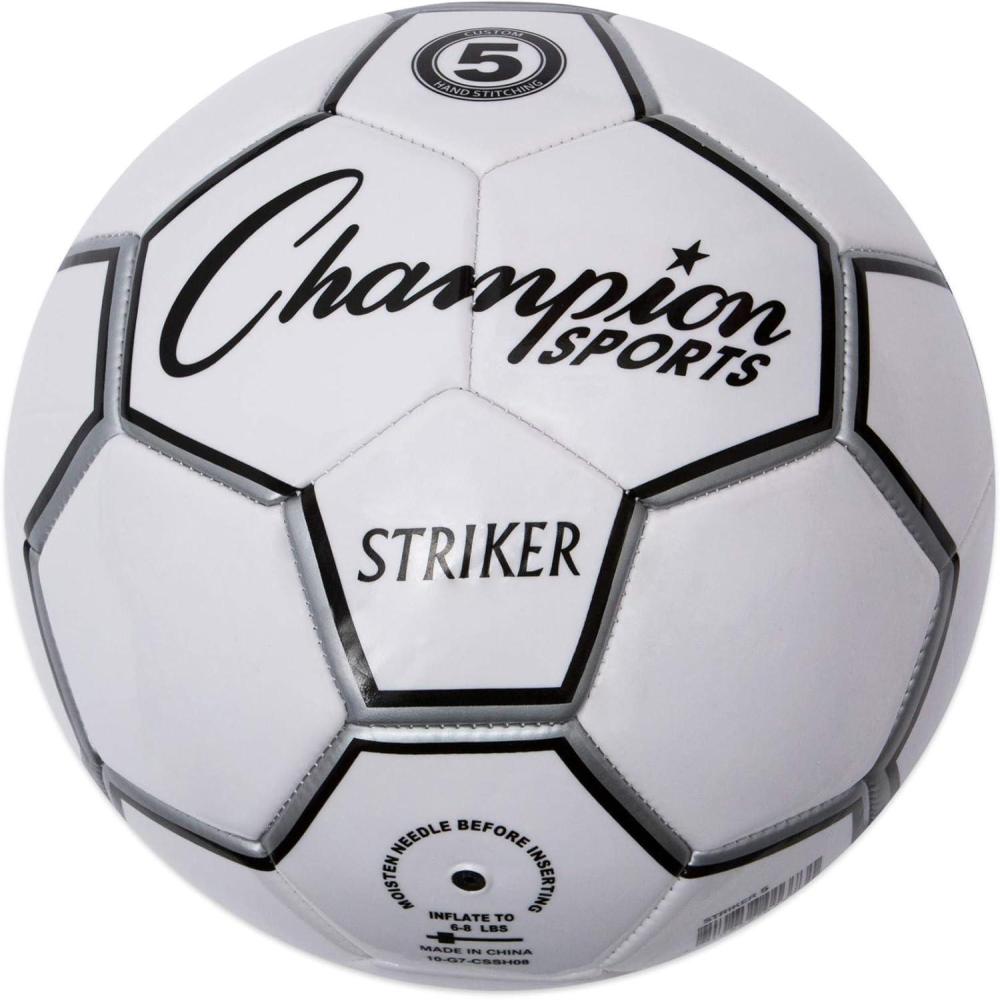 image:imageChampion Sports Striker Soccer Ball PU Cover Butyl Bladder MachineStitched Panels Durable Youth amp Adult Soccer Ball for Practice or Play Sizes 3 4 5Size 5