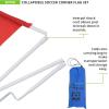 Champion Sports Collapsible Soccer Corner Flags with Posts, Set of 4