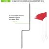 Champion Sports Economy Soccer Corner Flags with Ground Stakes, Set of 4