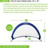 Champion Sports Extreme Pop-Up Soccer Goal with Carrying Bag, Portable Training Soccer Net with Anchoring Pegs, 1 Pair of Half Moon Mini Soccer Goals for Soccer Training – 30″ x 18″ x 18″
