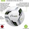 Champion Sports Futsal Ball – Futsal Soccer Ball – Indoor and Outdoor Futsal Ball – White/Green/Black/Gray – Size 3.7 Inch(White/Green/Black/Gray)