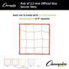 Champion Sports Official Size 2.5mm Soccer Net Pair (2) – Twisted 5″ Square Polyethylene Netting