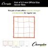 Champion Sports Official Size 2.5mm Soccer Net Pair (2) – Twisted 5″ Square Polyethylene Netting