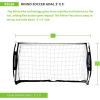 Champion Sports Rhino Flex Portable Soccer Goal – Durable Pop-Up Soccer Net with Carry Bag, Ground Stakes, and Sturdy Frame, Easy Setup for Backyard Practice or Games(3′ x 5′)