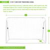 Champion Sports SG3IN1 3-in-1 Trainer Soccer Goal Set, White