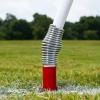 Champion Sports Soccer Corner Flags with Plastic Poles, Spring Loaded Base and Metal Ground Supports, Set of 4