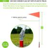 Champion Sports Soccer Corner Flags with Plastic Poles, Spring Loaded Base and Metal Ground Supports, Set of 4