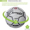 Champion Sports Striker Soccer Ball – PU Cover, Butyl Bladder, Machine-Stitched Panels, Durable Youth & Adult Soccer Ball for Practice or Play (Sizes 3, 4, 5)(Size 3)