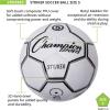 Champion Sports Striker Soccer Ball – PU Cover, Butyl Bladder, Machine-Stitched Panels, Durable Youth & Adult Soccer Ball for Practice or Play (Sizes 3, 4, 5)(Size 5)
