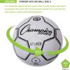 Champion Sports Striker Soccer Ball – PU Cover, Butyl Bladder, Machine-Stitched Panels, Durable Youth & Adult Soccer Ball for Practice or Play (Sizes 3, 4, 5)(Size 5)
