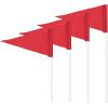 Champion Sports Universal Soccer Corner Flags with Sand-Fill Base, Set of 4