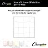 Pair of 4.0 mm Braided Official Size Soccer Nets by Champion Sports(Yellow)