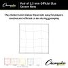 Pair of 4.0 mm Braided Official Size Soccer Nets by Champion Sports(Yellow)