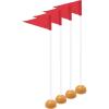 Champion Sports Universal Soccer Corner Flags with Sand-Fill Base, Set of 4
