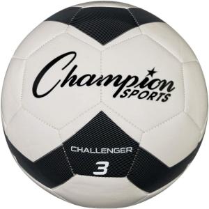 Champion Sports Challenger Soccer Ball(Black/White)