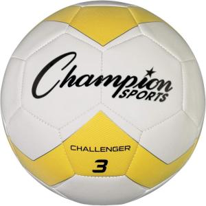 Champion Sports Challenger Soccer Ball(Yellow/White)