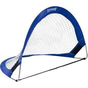 Champion Sports Extreme Pop-Up Soccer Goal with Carrying Bag, Portable Training Soccer Net with Anchoring Pegs, 1 Pair of Half Moon Mini Soccer Goals for Soccer Training – 30″ x 18″ x 18″