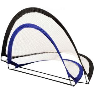 Champion Sports Extreme Pop-Up Soccer Goal with Carrying Bag, Portable Training Soccer Net with Anchoring Pegs, 1 Pair of Half Moon Mini Soccer Goals for Soccer Training – 48″ x 30″ x 30″
