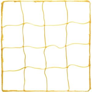Pair of 4.0 mm Braided Official Size Soccer Nets by Champion Sports(Yellow)