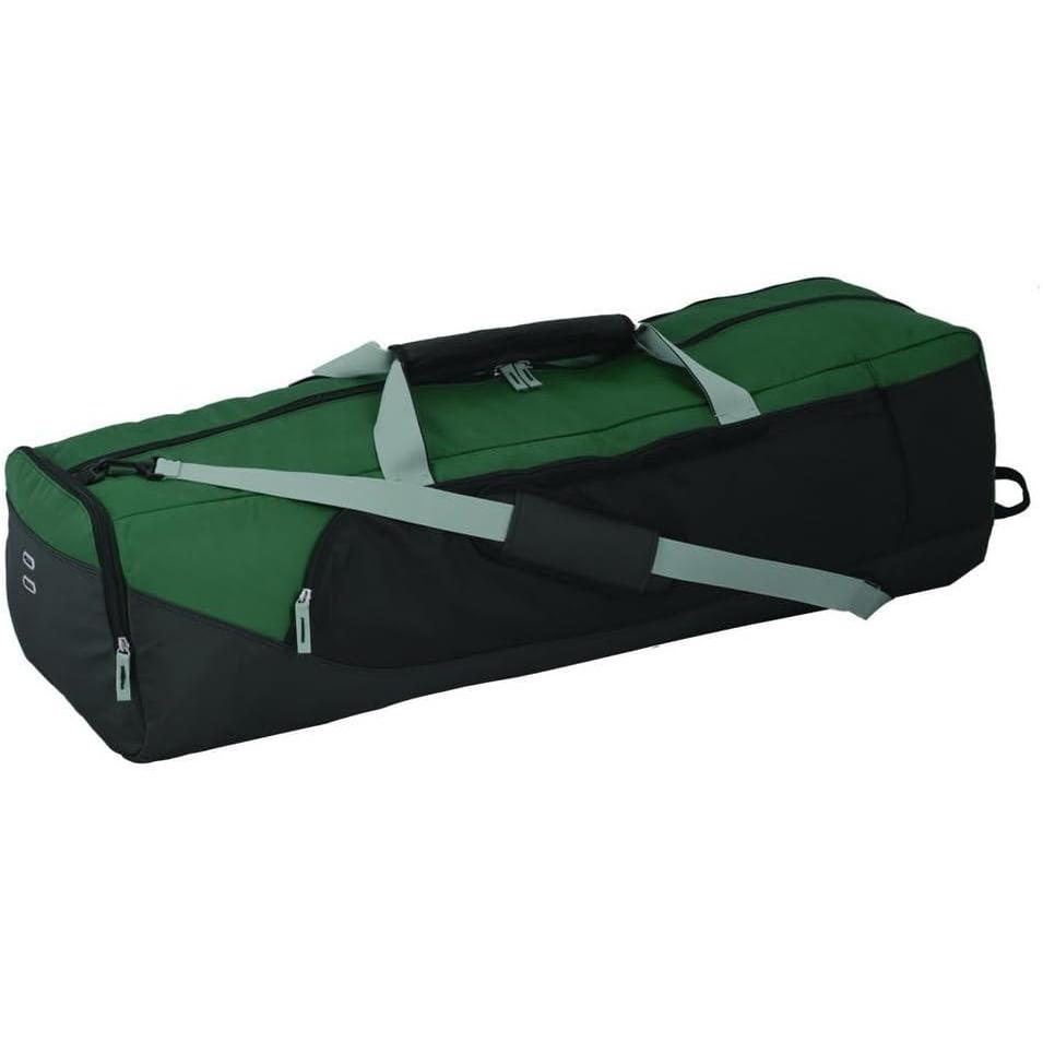 image:imageChampion Sports Lacrosse Equipment Bag  HeavyDuty Nylon Stick Compartment Waterproof Bottom Adjustable Strap 44x15x13inGreen