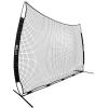 Champion Sports Baseball and Lacrosse Backstop Net: Rhino Flex Goal Backstop Barrier Net – Portable Ball Stop and Barrier Netting with Carry Bag – Multiple Styles(12′ x 9′)