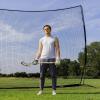 Champion Sports Baseball and Lacrosse Backstop Net: Rhino Flex Goal Backstop Barrier Net – Portable Ball Stop and Barrier Netting with Carry Bag – Multiple Styles(21′ x 11′)