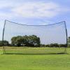 Champion Sports Baseball and Lacrosse Backstop Net: Rhino Flex Goal Backstop Barrier Net – Portable Ball Stop and Barrier Netting with Carry Bag – Multiple Styles(21′ x 11′)