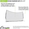 Champion Sports Baseball and Lacrosse Backstop Net: Rhino Flex Goal Backstop Barrier Net – Portable Ball Stop and Barrier Netting with Carry Bag – Multiple Styles(21′ x 11′)
