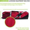 Champion Sports Lacrosse Equipment Bag – Heavy-Duty Nylon, Stick Compartment, Waterproof Bottom, Adjustable Strap, 44x15x13in(Navy)