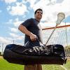 Champion Sports Lacrosse Equipment Bag – Heavy-Duty Nylon, Stick Compartment, Waterproof Bottom, Adjustable Strap, 44x15x13in(Navy)