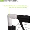 Champion Sports Mini Lacrosse Goal: Kids Gear Backyard Shooting Practice Net Black, 8.3