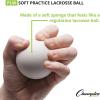 Champion Sports Practice Sponge Lacrosse Balls: Soft Touch for Indoor Outdoor Training & Practice – 12 Pack White(12 Count (Pack of 1))