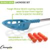 Champion Sports Rhino Lacrosse Set: Rhino Skin Training Equipment for Boys, Girls, Kids, Youth and Amateur Athletes – 12 Aluminum Sticks and 12 Balls for Indoor Outdoor Use