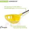 Champion Sports Rhino Lacrosse Set: Rhino Skin Training Equipment for Boys, Girls, Kids, Youth and Amateur Athletes – 12 Aluminum Sticks and 12 Balls for Indoor Outdoor Use