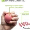 Champion Sports Sponge Lacrosse Balls: Soft Touch for Professional, College and Grade School Indoor Outdoor Training and Practice – 12 Pack, Pink-Sponge(Pack of 12)