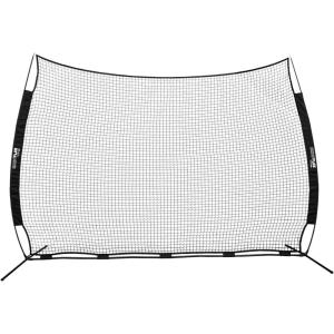 Champion Sports Baseball and Lacrosse Backstop Net: Rhino Flex Goal Backstop Barrier Net – Portable Ball Stop and Barrier Netting with Carry Bag – Multiple Styles(12′ x 9′)