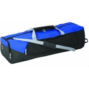 Champion Sports Lacrosse Equipment Bag – Heavy-Duty Nylon, Stick Compartment, Waterproof Bottom, Adjustable Strap, 44x15x13in(Blue)
