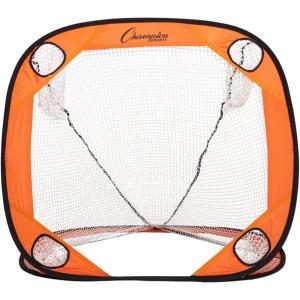 Champion Sports Lacrosse Training Goal: Pop Up & Backyard Shooting Net(Orange)