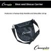 Champion Sports Iron Shot Put – Durable Track & Field Training Shot, Multiple Weights for Youth, HS & Collegiate Athletes(Shot Put Carrier W/ Shoulder Strap)