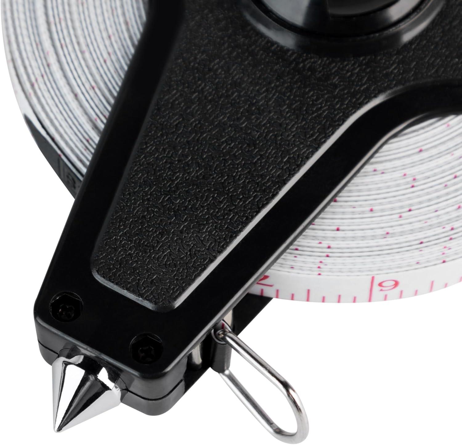 image:imageChampion Sports Open Reel Measuring Tapes Durable Hand Crank with Metal Spike DualSided Feet amp Meters Perfect for Track amp Field and Long Jump 400 Feet120 Meters60 m