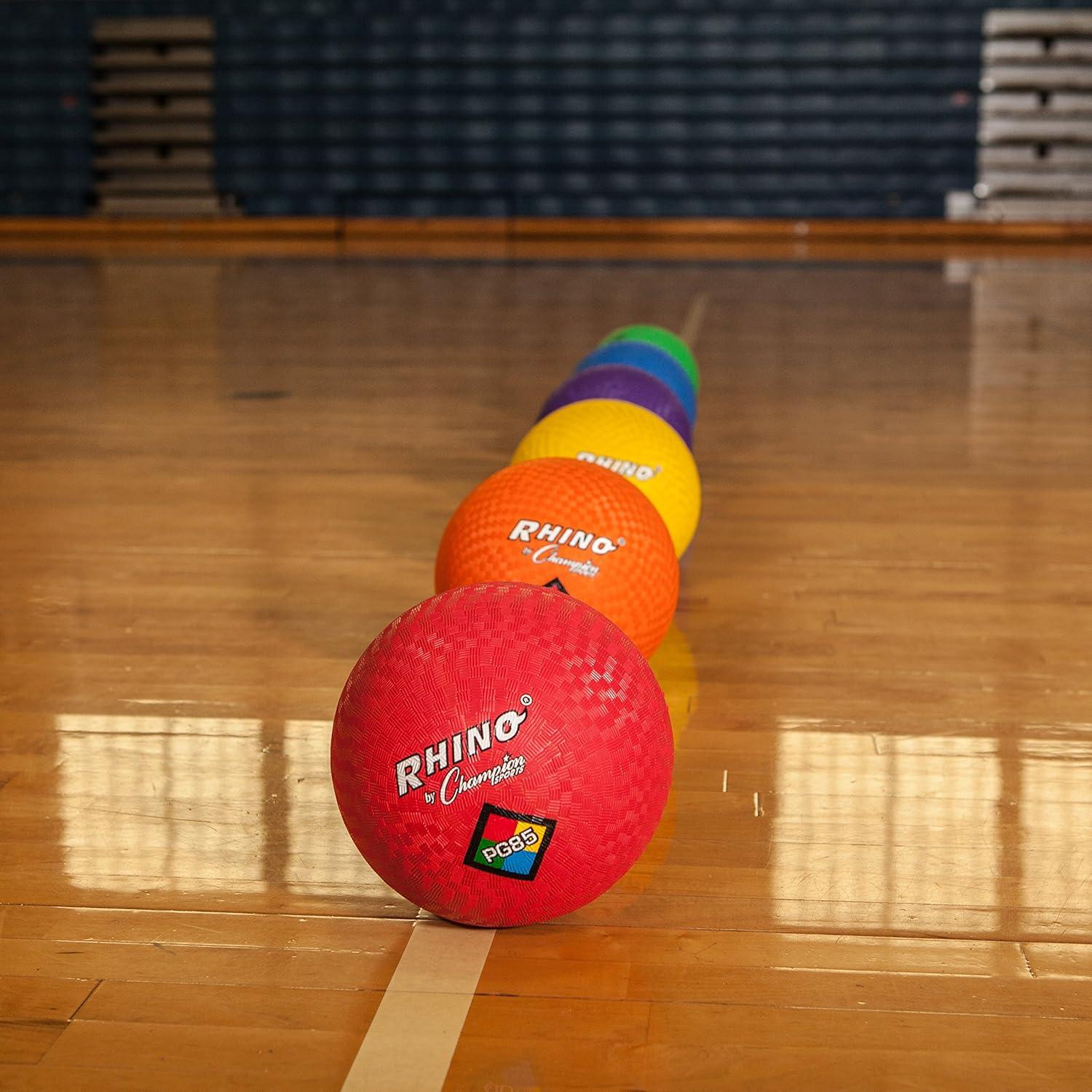 image:imageChampion Sports Rhino Playground Balls85 Assorted Colors 6 Set with Bag and Pump