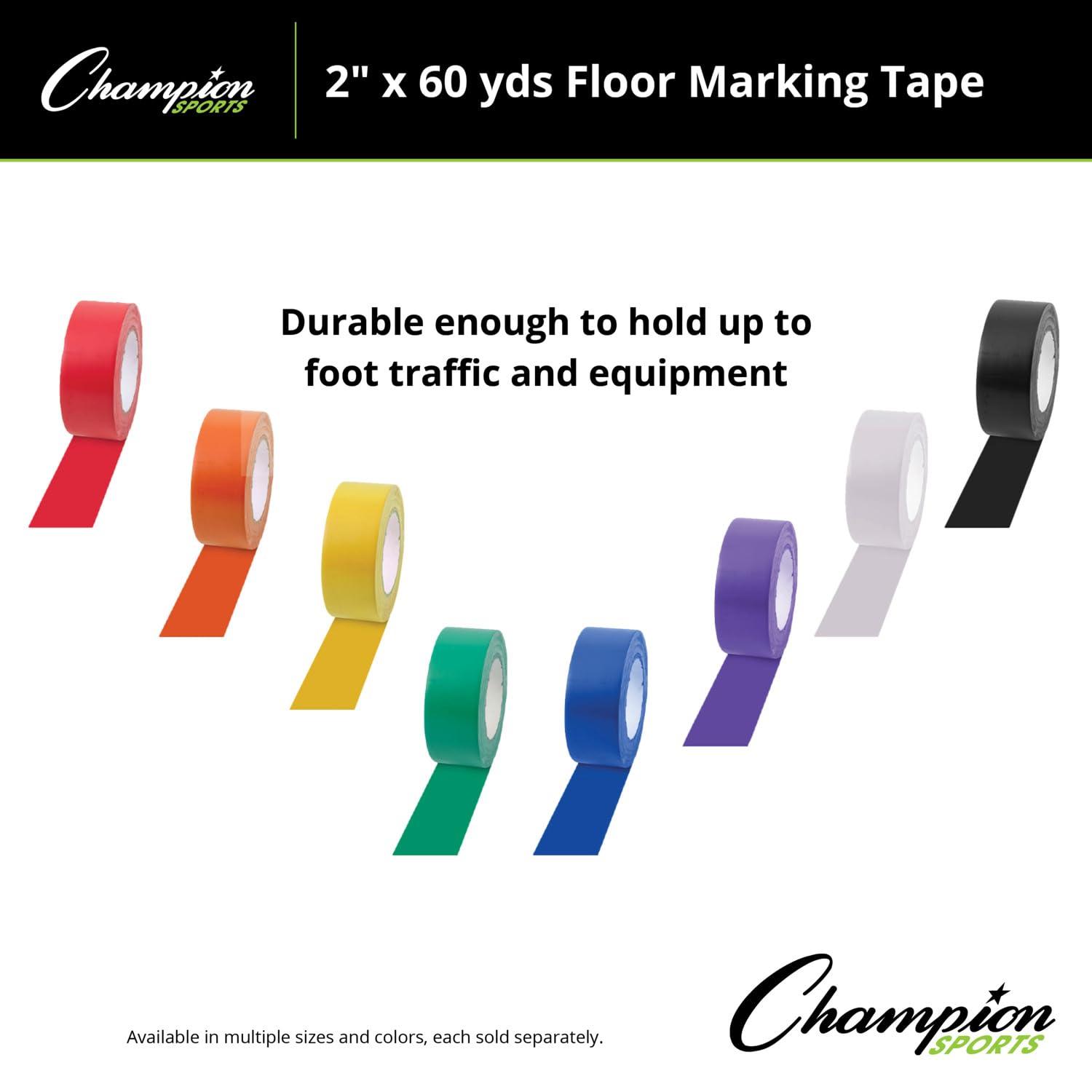 image:imageChampion Sports Vinyl Tape 2 Wide x 60 Yards Long Purple Durable Floor Marking Tape Schools Gyms RestaurantsBlue