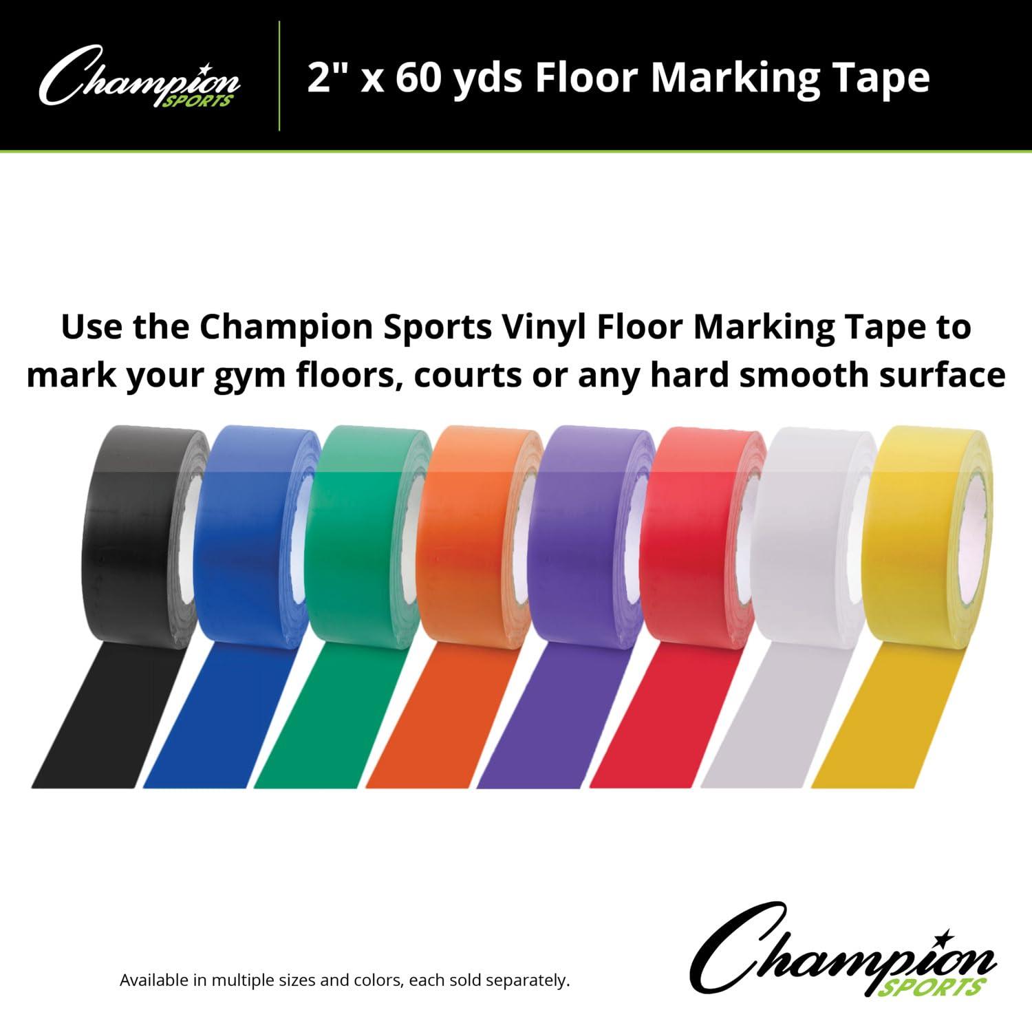image:imageChampion Sports Vinyl Tape 2 Wide x 60 Yards Long Purple Durable Floor Marking Tape Schools Gyms RestaurantsBlue