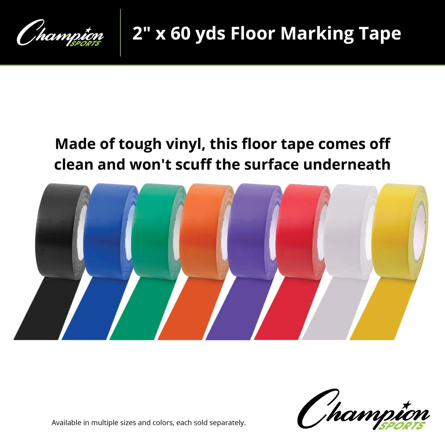 image:imageChampion Sports Vinyl Tape 2 Wide x 60 Yards Long Purple Durable Floor Marking Tape Schools Gyms RestaurantsBlue